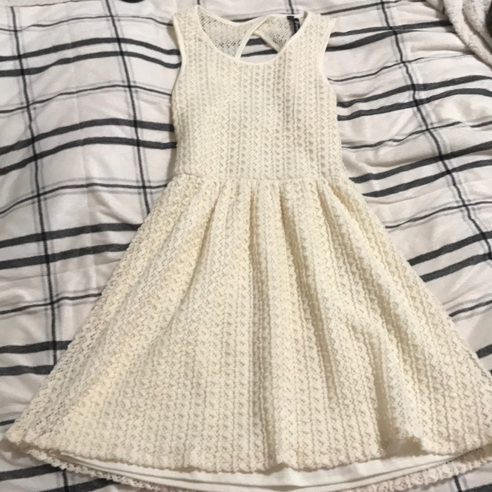 Cream mini dress
